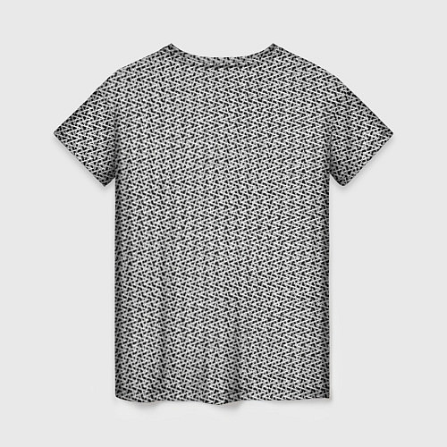 Женская футболка Чёрно-белый текстурированный полосы / 3D-принт – фото 2