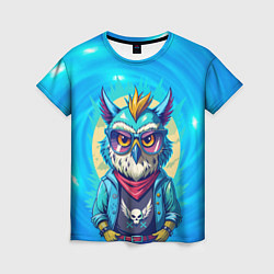 Женская футболка Сова в одежде на стиле