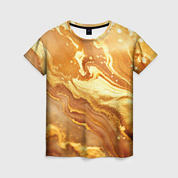 Женская футболка Жидкое золото текстура