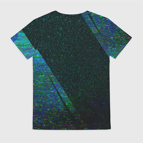 Женская футболка Napoli glitch blue / 3D-принт – фото 2