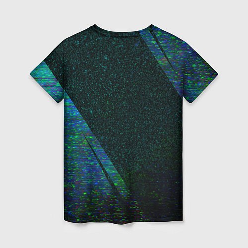 Женская футболка David Bowie glitch blue / 3D-принт – фото 2