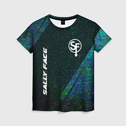 Футболка женская Sally Face glitch blue, цвет: 3D-принт