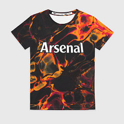Футболка женская Arsenal red lava, цвет: 3D-принт