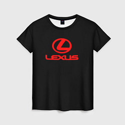 Футболка женская Lexus red logo, цвет: 3D-принт