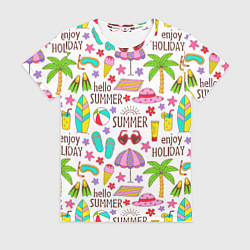 Футболка женская Hello summer, цвет: 3D-принт