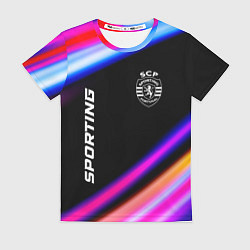 Женская футболка Sporting speed game lights