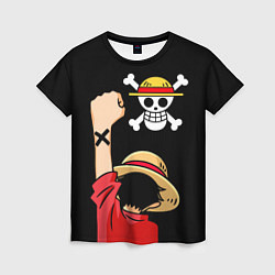 Женская футболка One piece - Monkey D Luffy