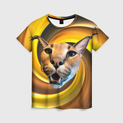 Женская футболка Голова кота Шлепы