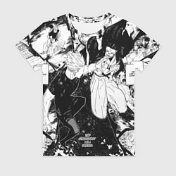 Футболка женская Годжо против Сукуны - Магическая битва, цвет: 3D-принт