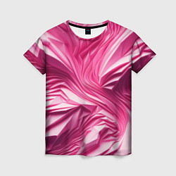 Футболка женская Розовые ломанные линии, цвет: 3D-принт