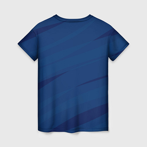 Женская футболка Тёмно-синий полосами / 3D-принт – фото 2