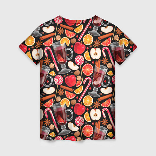 Женская футболка Глинтвейн с фруктами / 3D-принт – фото 2