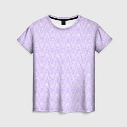 Женская футболка Светлый сиреневый однотонный текстурированный
