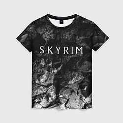 Женская футболка Skyrim black graphite