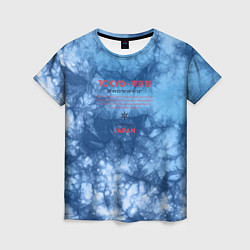 Футболка женская Tokyo: tie-dye blue, цвет: 3D-принт