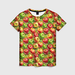 Футболка женская Ароматные сочные яблоки, цвет: 3D-принт