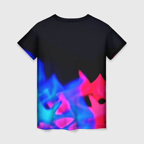 Женская футболка Roblox neon flame / 3D-принт – фото 2