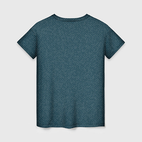 Женская футболка Текстурированный тёмный сине-зелёный / 3D-принт – фото 2
