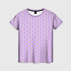 Женская футболка Паттерн сиреневый цветочный