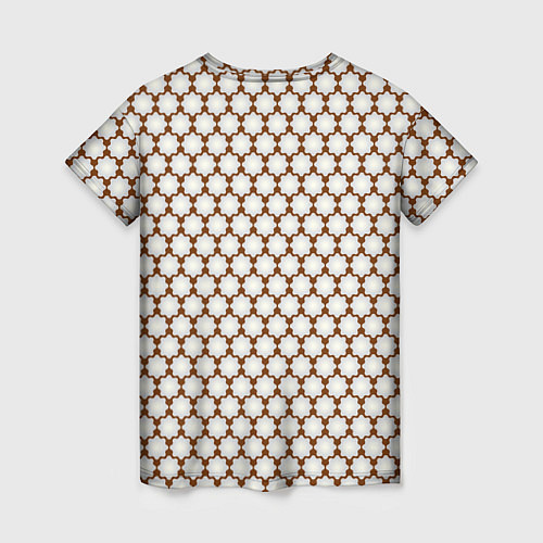 Женская футболка Паттерн сетчатые звездочки / 3D-принт – фото 2