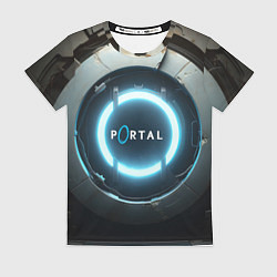 Женская футболка Portal logo game