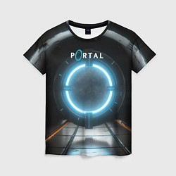 Женская футболка Portal logo game