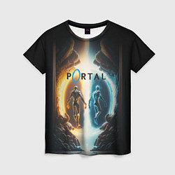 Женская футболка Люди в портале