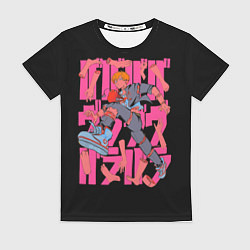 Футболка женская Chainsaw Man: Дэнджи, цвет: 3D-принт