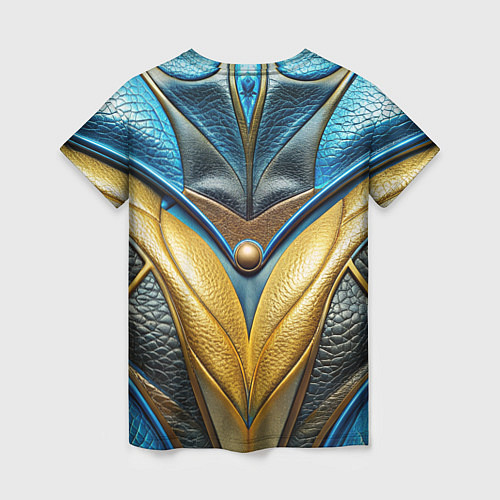 Женская футболка Объемная футуристичная объемная текстура из кожи / 3D-принт – фото 2