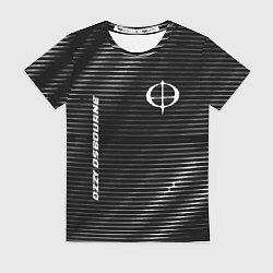 Женская футболка Ozzy Osbourne metal rock lines