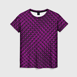 Футболка женская Текстурированный фиолетовый, цвет: 3D-принт