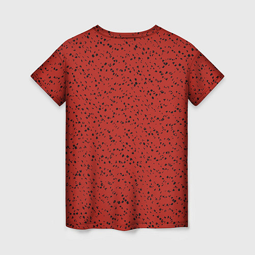Женская футболка Тёмный красный мелкими пятнами / 3D-принт – фото 2