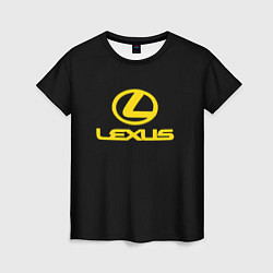 Футболка женская Lexus yellow logo, цвет: 3D-принт