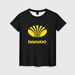 Футболка женская Daewoo logo yellow, цвет: 3D-принт