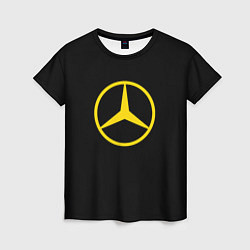 Женская футболка Mercedes logo yello