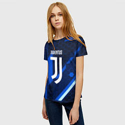 Футболка женская Juventus sport geometry steel, цвет: 3D-принт — фото 2