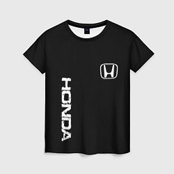 Женская футболка Honda white logo auto