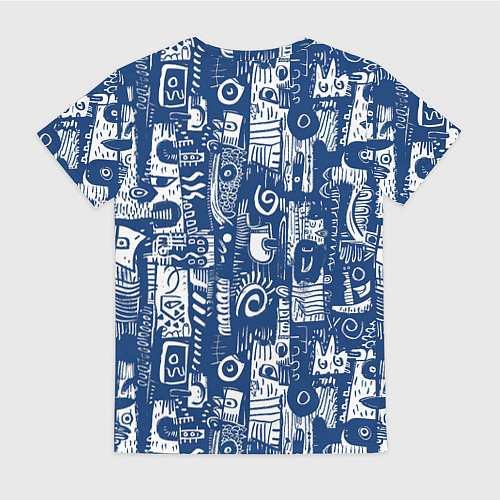 Женская футболка Маски туземные абстракция / 3D-принт – фото 2