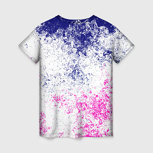 Женская футболка Portal брызги красок текстура / 3D-принт – фото 2