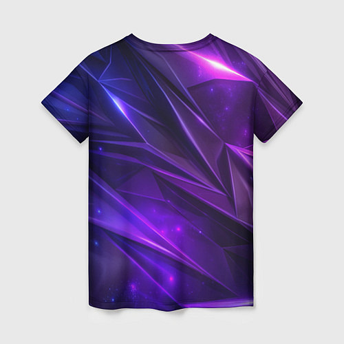 Женская футболка Фиолетовая объемная неровная текстура / 3D-принт – фото 2