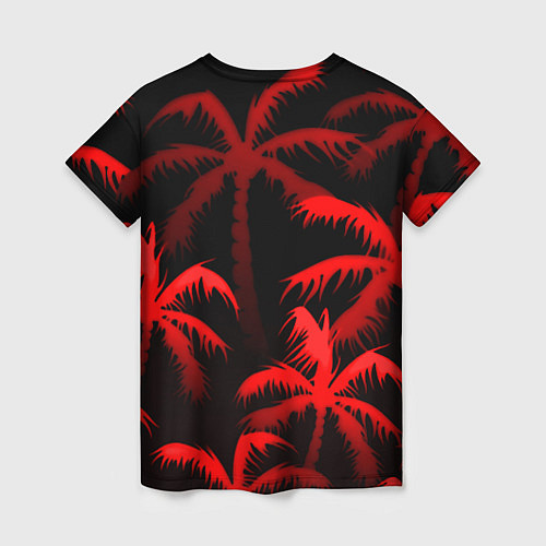 Женская футболка Fortnite tropic red / 3D-принт – фото 2