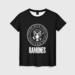 Футболка женская Ramones rock logo, цвет: 3D-принт