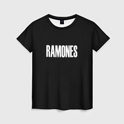 Женская футболка Ramones white logo