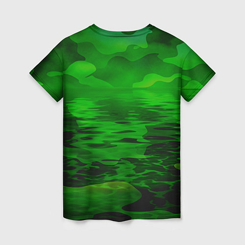 Женская футболка Камуфляж с водой / 3D-принт – фото 2