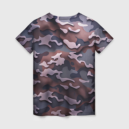 Женская футболка Камуфляж-грязь / 3D-принт – фото 2