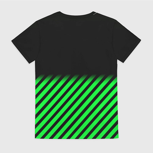 Женская футболка Xbox line green / 3D-принт – фото 2