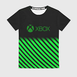 Женская футболка Xbox line green