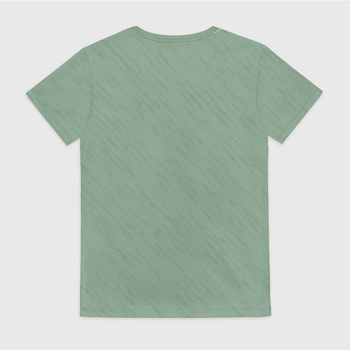 Женская футболка Текстура пыльно-зелёный однотонный / 3D-принт – фото 2