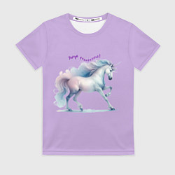 Женская футболка Чаруй реальность на лавандовом