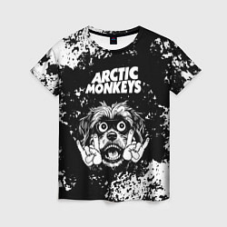 Футболка женская Arctic Monkeys рок пес, цвет: 3D-принт